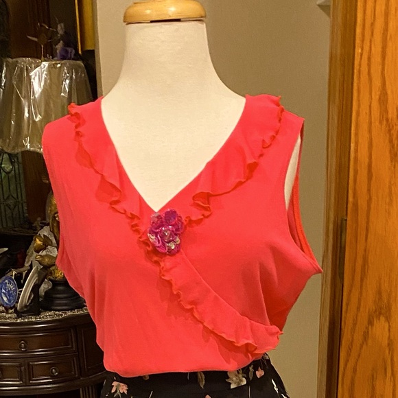 Vintage hot pink blouse by notations size xl made of shear soft fabric - Picture 1 of 6